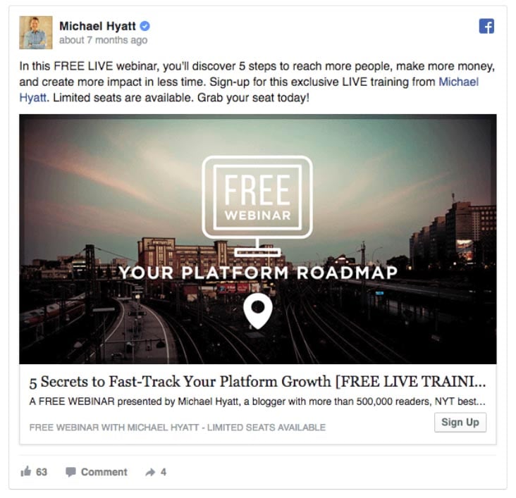 Facebook Ads Increase Traffic Example