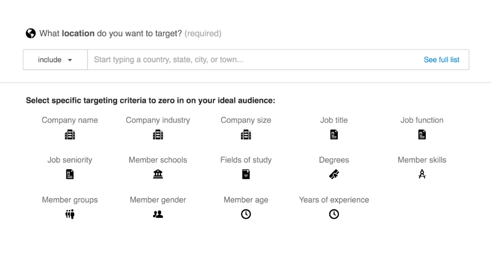 LinkedIn Targeting