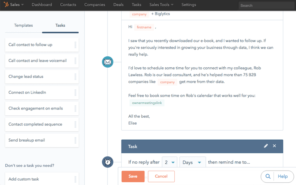 HubSpot Sequences Tool